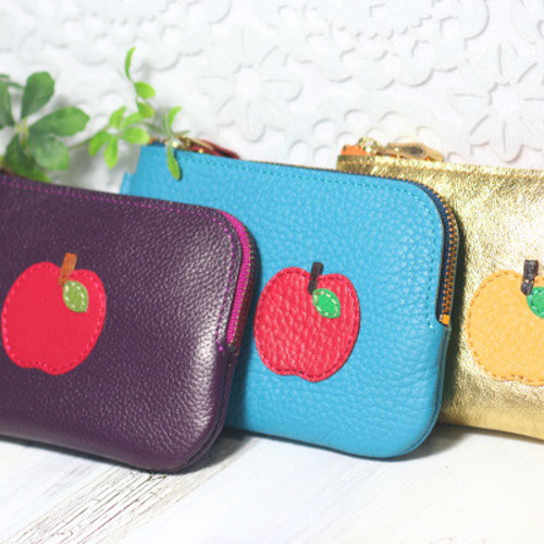 L字ファスナー財布・犬（ダークブラウン・貯まる福財布