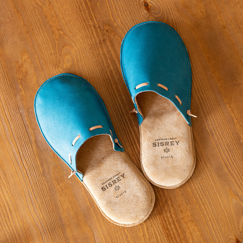 ジビエ鹿革のルームシューズ レザースリッパ【定番3色】 スリッパ