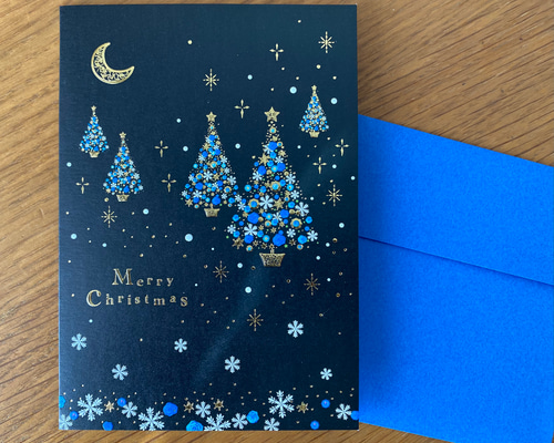 新柄入荷！日本製！大人のクリスマスカード！『ゴールドがアクセント