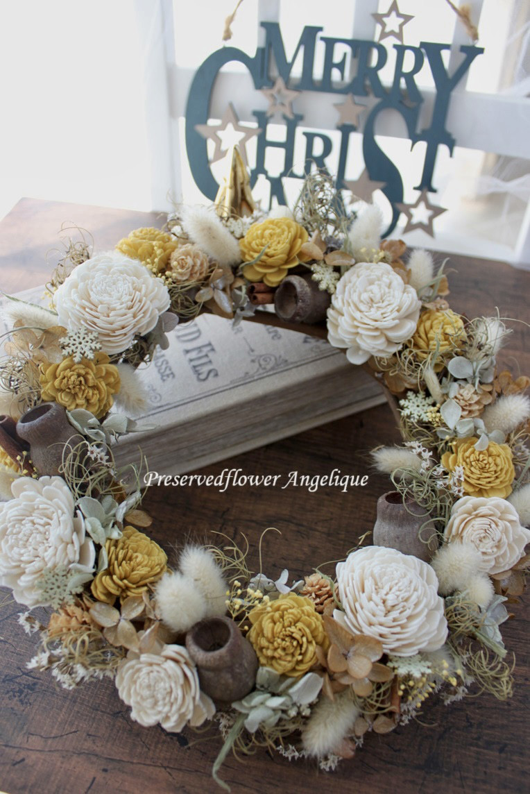 夏草と木の実の横長スワッグ 夏草と木の実の横長スワッグ