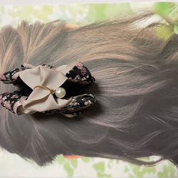 ふんわり 大人 リボン バンスクリップ ヘアアクセサリー 上品 まとめ髪 プチギフト プレゼント 贈り物 定番 セレモニ 6枚目の画像