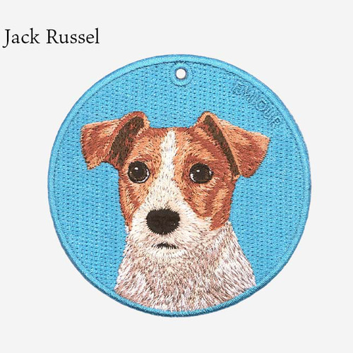 キーホルダー 犬 刺繍 ジャックラッセル ギフト プレゼント