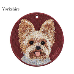 キーホルダー 犬 刺繍 ヨークシャテリア 母の日ギフト 愛犬 プレゼント 両面 ストラップ バッグチャーム or-007 7枚目の画像
