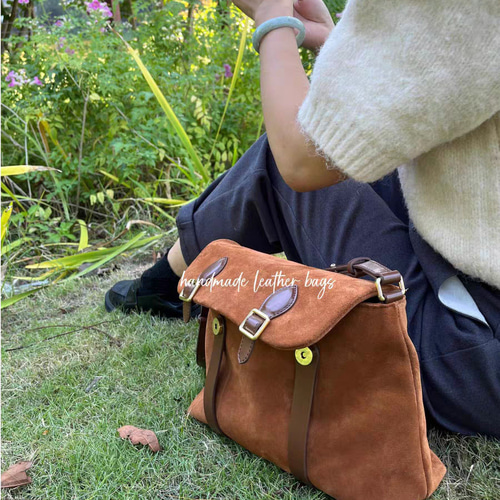 牛革 ブラウン 韓国スタイル韓国ファッション 肩掛け斜め掛け