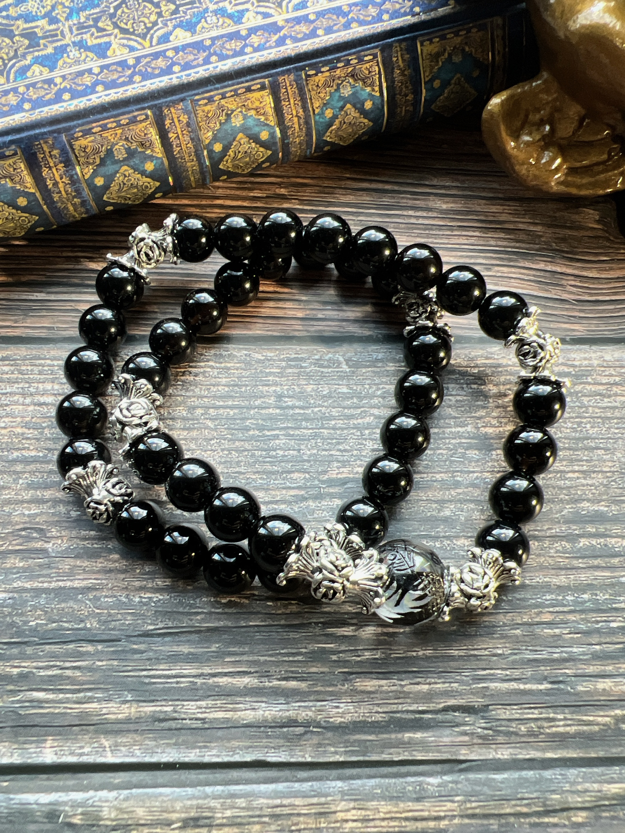 【期間限定大幅値下げ】黒龍　モリオン　黒水晶　ネックレス