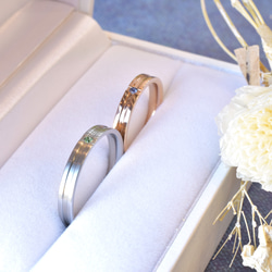 『誓いのペアリング』  結婚指輪 記念日 刻印 名入れ ウェディング サージカルステンレス【ラッピング】 3枚目の画像