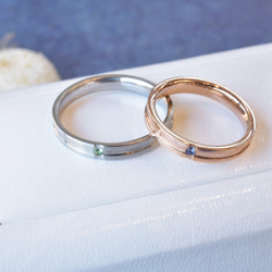 『誓いのペアリング』  結婚指輪 記念日 刻印 名入れ ウェディング サージカルステンレス【ラッピング】 1枚目の画像