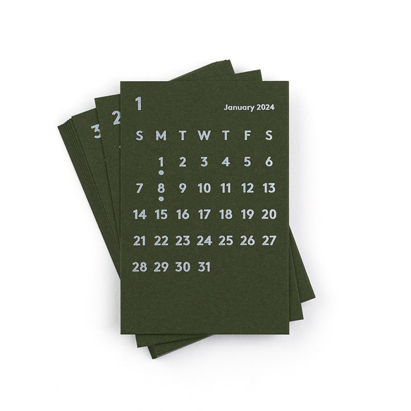 CLARA Calendar Refill 2024 Olive｜卓上カレンダー リフィル カレンダー JACKAL 通販｜Creema(クリーマ)