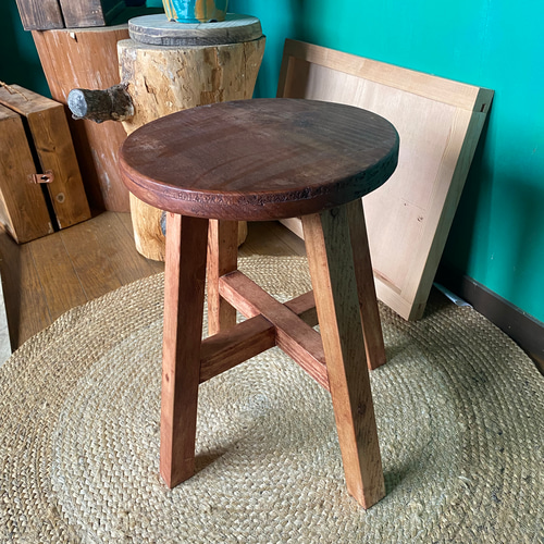 木製スツール　３脚セット　高さ47cm　丸椅子　stool 木製スツール 3脚セット 高さ47cm 丸椅子 stool - メルカリ