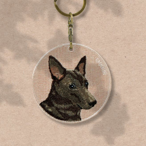 キーホルダー 犬 刺繍 台湾犬 プレゼント 両面 ストラップ