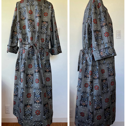着物リメイクロングコート/大島紬 コート Futari 通販 16838836 着物リメイクロングコート/大島紬 コート Futari 通販 16838836