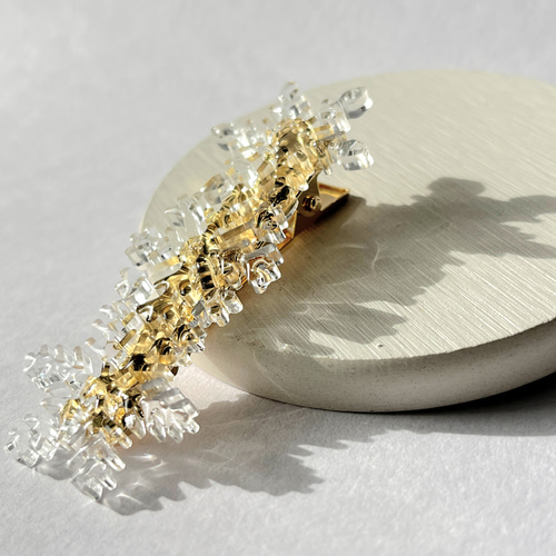 ‪no.1055✧︎*。雪結晶デザインレジンヘアゴム︎✧︎*。ゴールド 雪の結晶 レジン製ヘアゴム ヘアゴム はなみずき 通販 8291179｜Creema