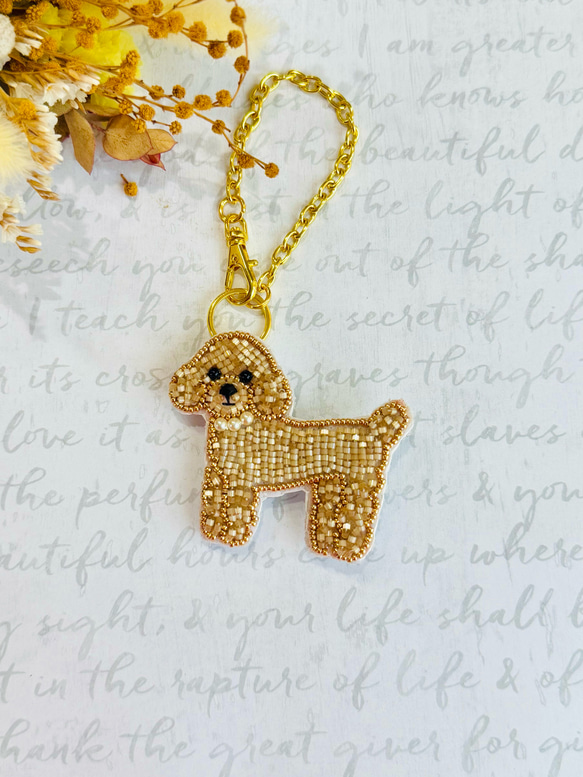 【コルリ】ビーズ刺繍ブローチバッグチャーム ea07f9878da676769e554ac1e3fd87