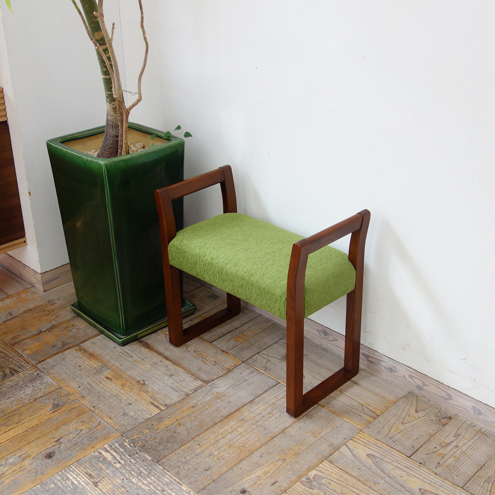 仏間座椅子（BR×グリーン）