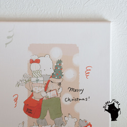 アートパネル ファブリック パネル ボード インテリア 絵画 北欧 冬＊クリスマス サンタクロース 4枚目の画像