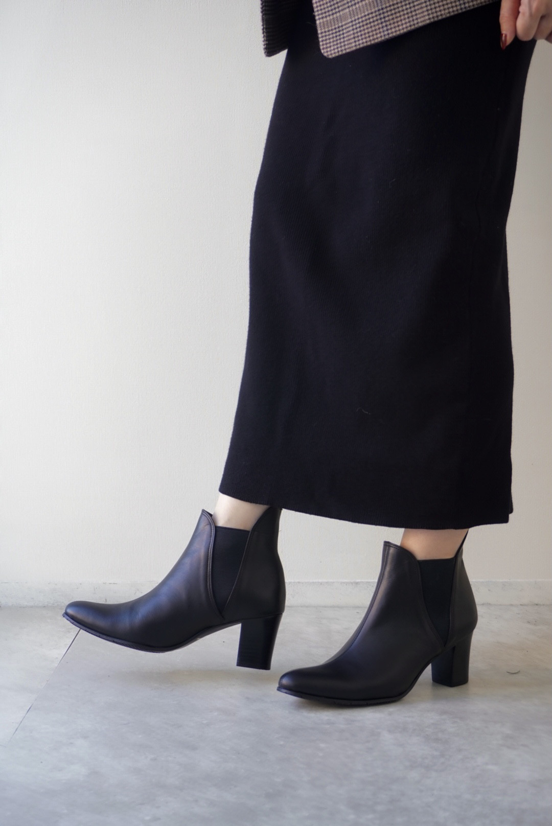 即納★柔らかい革で脱ぎ履きしやすい便利なサイドゴアブーティ★