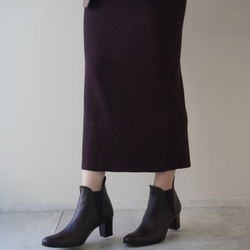 柔らかい革で脱ぎ履きしやすい便利なサイドゴアブーティ★ブラック ダークブラウンz652 日本製本革 8枚目の画像