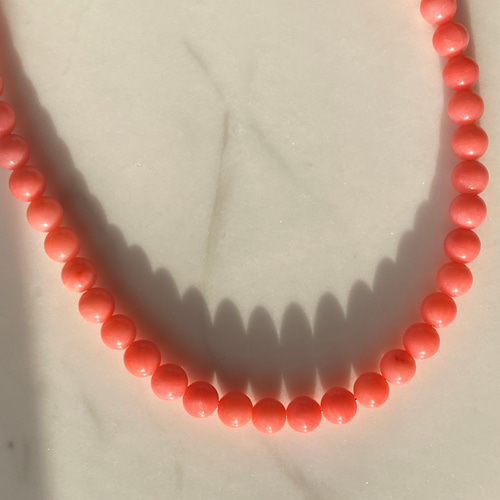 一点もの✨約5mm✨サーモンピンク珊瑚のネックレス✨ ネックレス