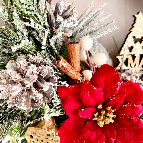 No.xmas-14463/大型クリスマスリース23-(1)43x42cm/アーティフィシャル