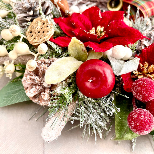 No.xmas-14463/大型クリスマスリース23-(1)43x42cm/アーティフィシャル