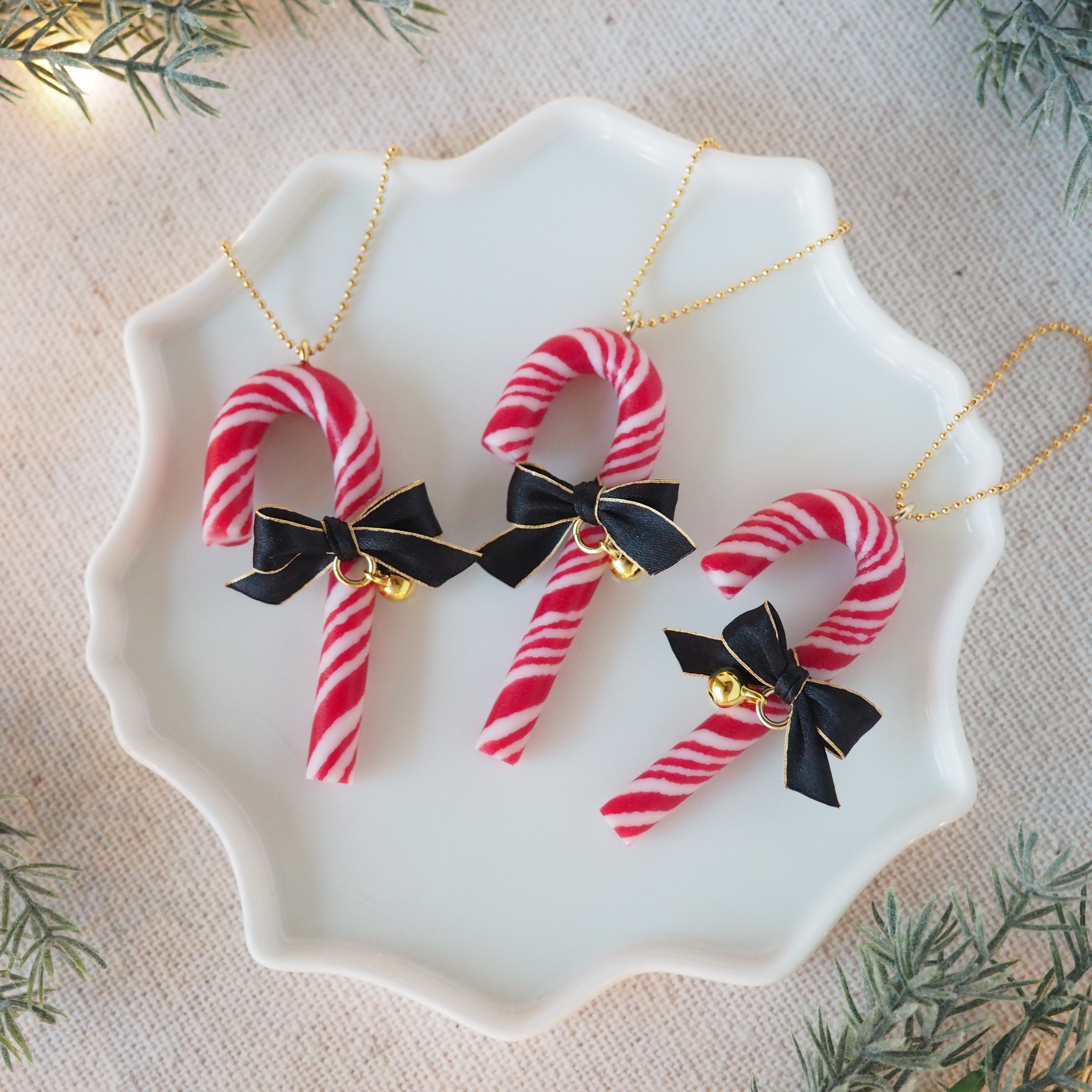 バカラ　ノエル　クリスマスオーナメント　キャンディケイン　RD