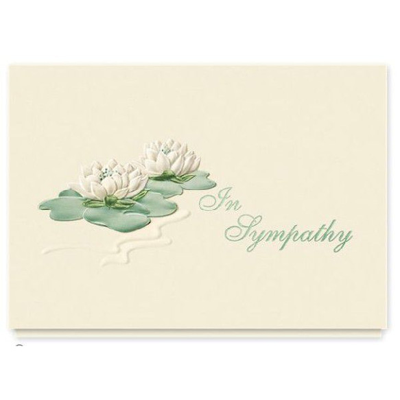 お悔やみカード Gallery Collection Sympathy ウォーターリリィ[098AY] 1枚目の画像