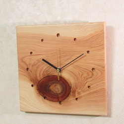 3月の誕生木《桧》木製時計（掛け時計）81 2枚目の画像
