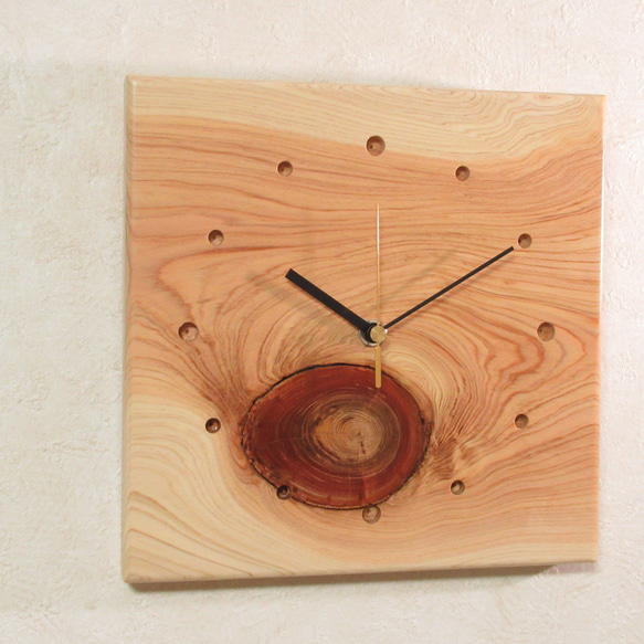 3月の誕生木《桧》木製時計（掛け時計）81 3枚目の画像