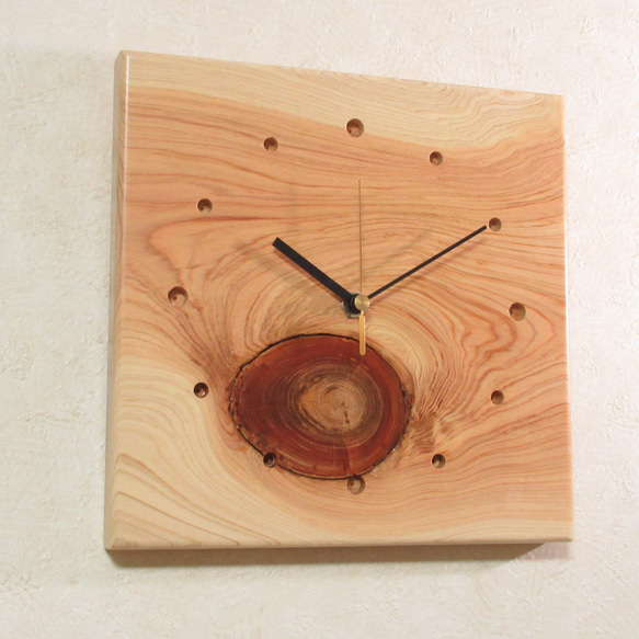 3月の誕生木《桧》木製時計（掛け時計）81 7枚目の画像
