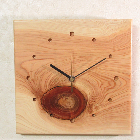 3月の誕生木《桧》木製時計（掛け時計）81 5枚目の画像