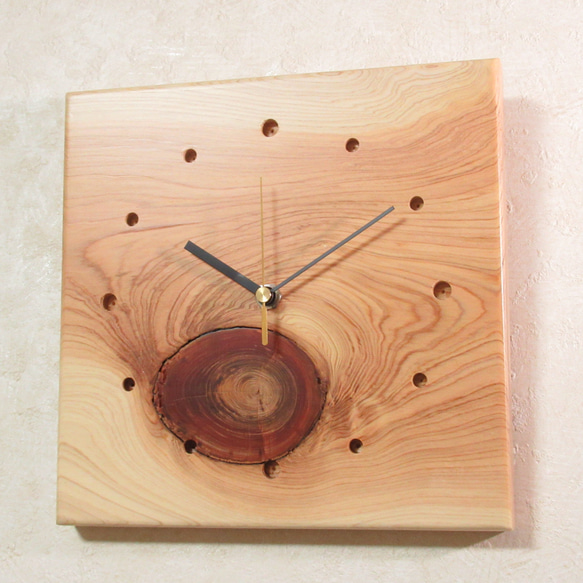 3月の誕生木《桧》木製時計（掛け時計）81 6枚目の画像
