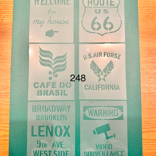 No.248 送料込 ステンシルシート リメイク缶 リメ缶 トマト缶 4号缶