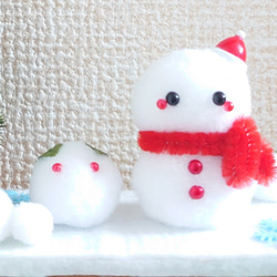 雪だるまさま専用ページ♡21日迄☆他の方購入不可 ↟⍋ポンポンXmas⍋↟*雪だるまと雪うさぎ☃❆.*【赤】 その他