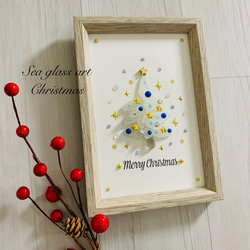 シーグラスアート クリスマスツリー インテリア雑貨 北欧 ウェルカム