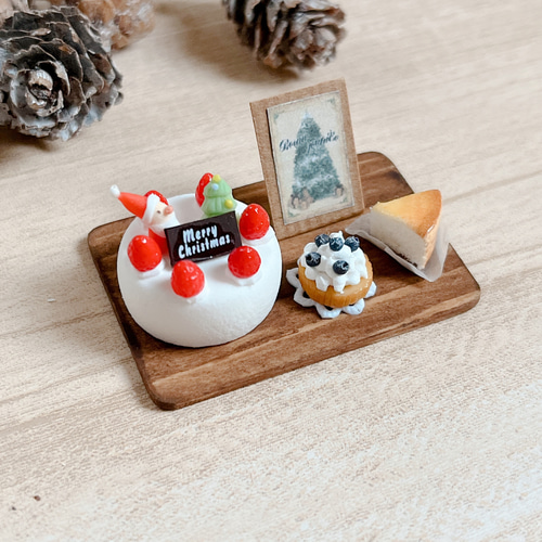 ミニチュアクリスマス ケーキセット✩.*˚littlepear その他置物 little