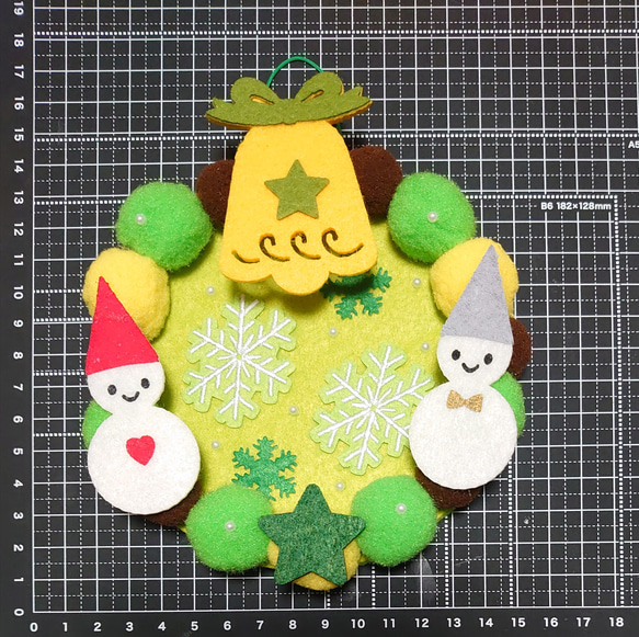 ポンポン季節飾り♪⋆⸜Merry Christmas⸝⋆マロン抹茶ケーキ風┌iii┐ 5枚目の画像
