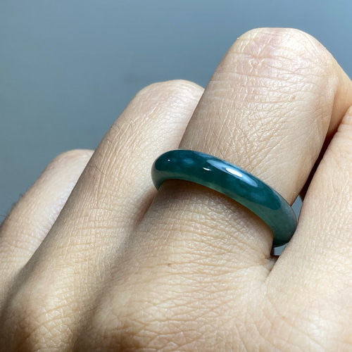 L3-60 氷糯種 青緑色 16.5号 天然ドグアテマラ産 藍水 A貨 本翡翠