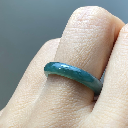 L3-60 氷糯種 青緑色 16.5号 天然ドグアテマラ産 藍水 A貨 本翡翠