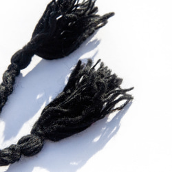 手織りピュアウールニットソックス/ニットウールソックス/内側起毛ソックス/暖かいソックス - 黒と白のスノーフレークスタイルクリ 12枚目の画像