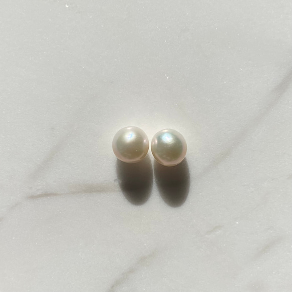 約7.5mm 小さめシンプル淡水パールピアス/イヤリング✨ 4枚目の画像