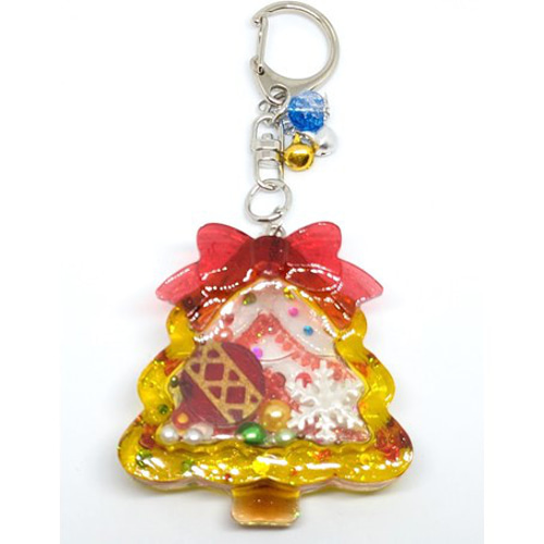 ハンドメイド クリスマスツリーシェイカーキーホルダー