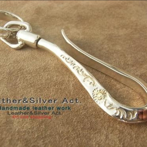 シルバーフック,925 完全1点物（釣り針S字フック）ナスカン