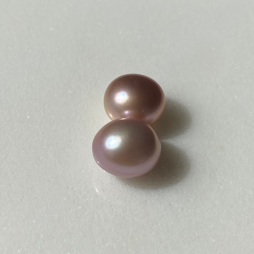 大きめ✨11-13mmパープル✨大粒✨シンプル✨淡水パールピアス
