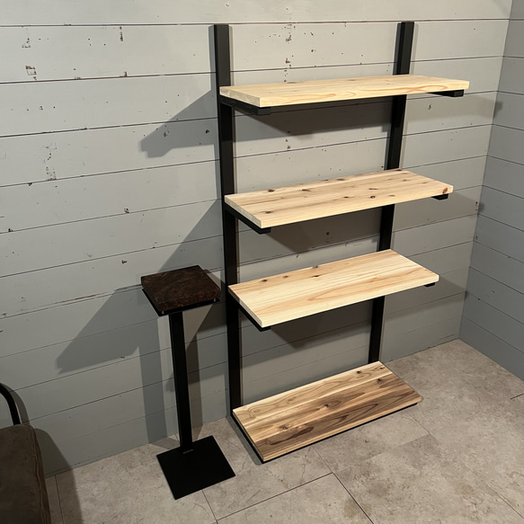 シェルフ　飾り棚　収納　賃貸　アイアンシェルフ 