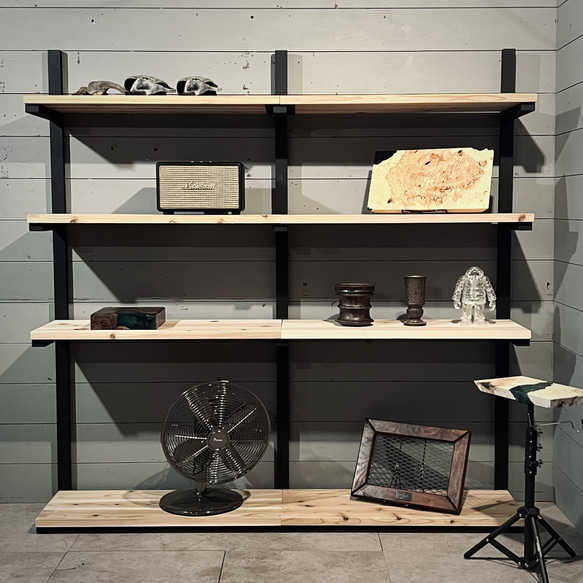 シェルフ　飾り棚　収納　賃貸　アイアンシェルフ 