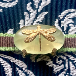 ✤葡萄石（プレナイト） 蜻蛉の帯留め✤ 7枚目の画像