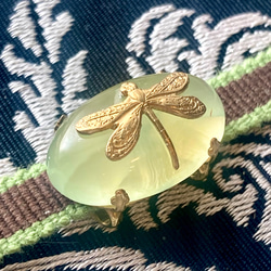 ✤葡萄石（プレナイト） 蜻蛉の帯留め✤ 5枚目の画像