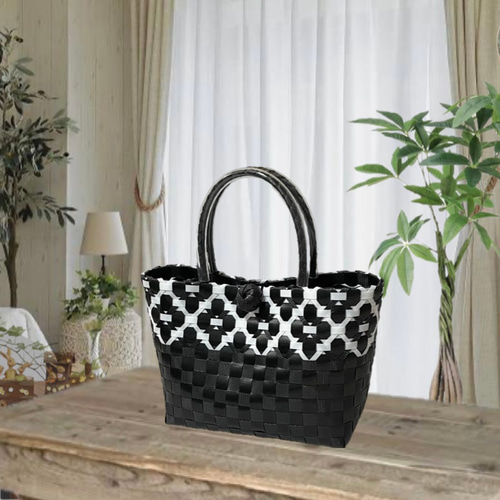 スパバッグ プラカゴ ハンドメイドキット Sサイズ 手作りキット 黒白花  