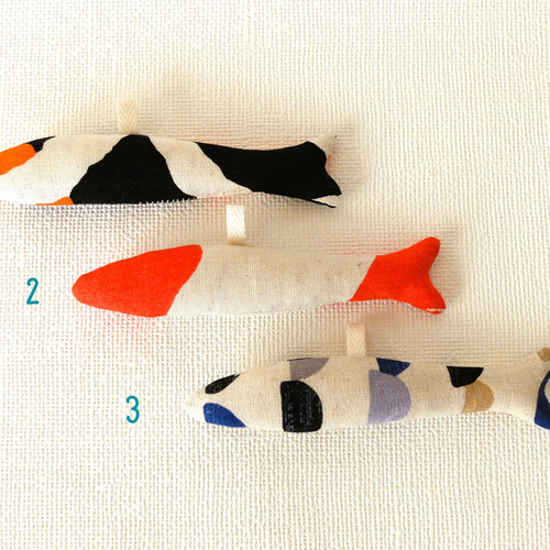 newカラー登場! 猫じゃらし用小魚(単品) コットン製 猫用おもちゃ