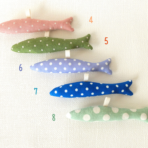 newカラー登場! 猫じゃらし用小魚(単品) コットン製 猫用おもちゃ